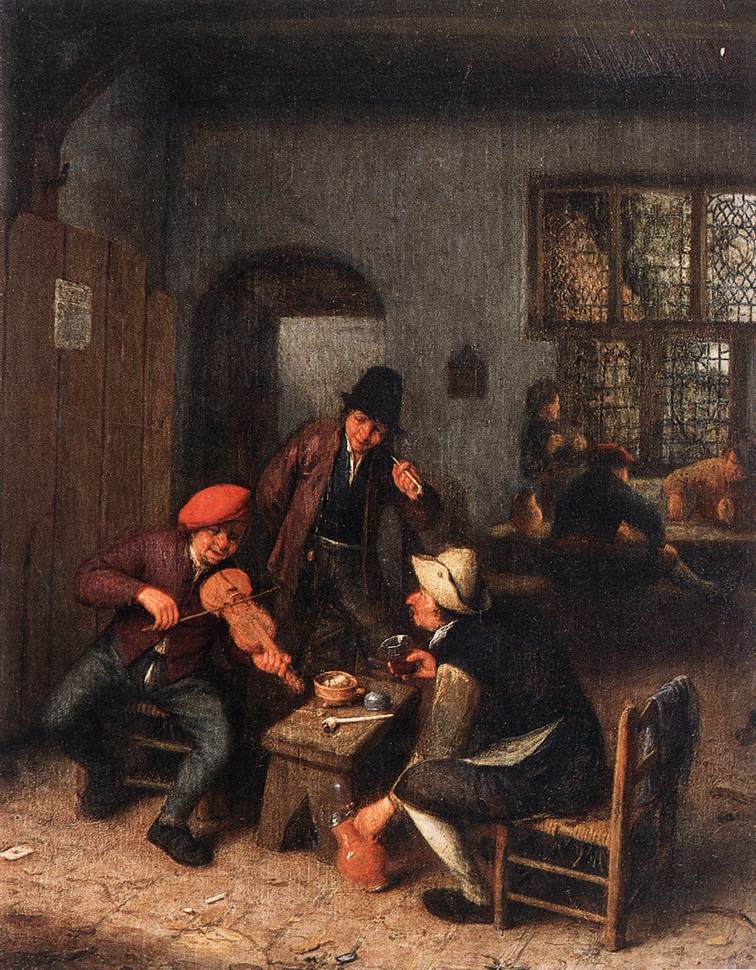 Interior of a Tavern with Violin Player sg